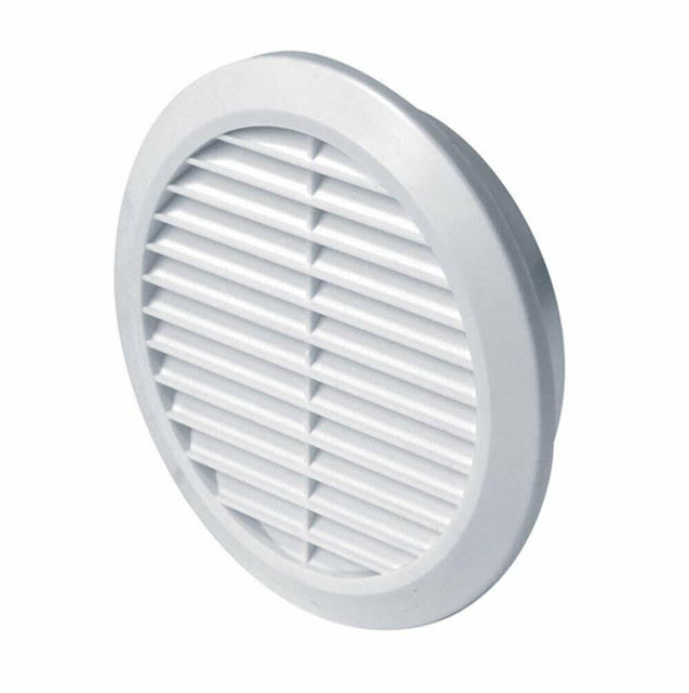 2pz GRIGLIA PRESA AERAZIONE PVC BIANCA x TUBI D. 100 mm AREAZIONE ARIAZIONE ARIA