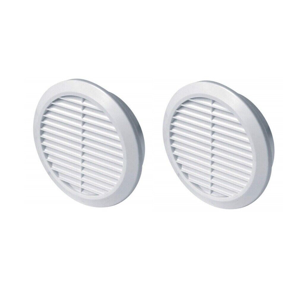 2pz GRIGLIA PRESA AERAZIONE PVC BIANCA x TUBI D. 100 mm AREAZIONE ARIAZIONE ARIA