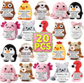 20 Pack Positive Crochet Animals - Emotional Support Gifts