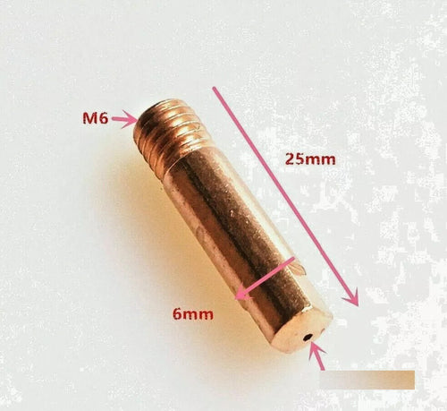 AWELCO PUNTA DI CONTATTO UGELLO PORTACORRENTE D. 0,6 mm M6 PER SALDATRICE