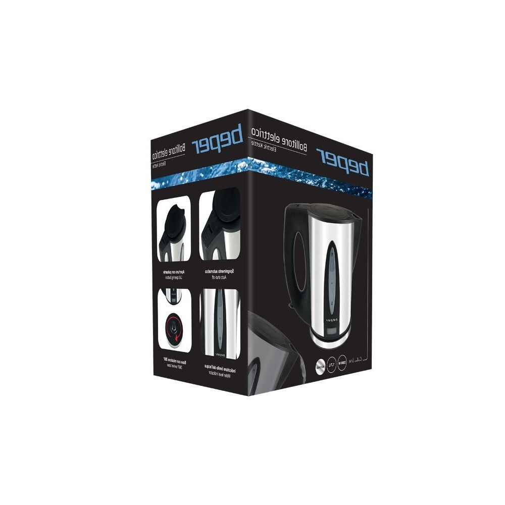 BOLLITORE ELETTRICO 1,7 LT ACCIAIO ACQUA CALDA SCALDA BEVANDE 2200W BEPER BB.101
