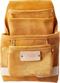 BORSA CARPENTIERE IN VERA PELLE SCAMOSCIATA 6 TASCHE DENVER VIGOR