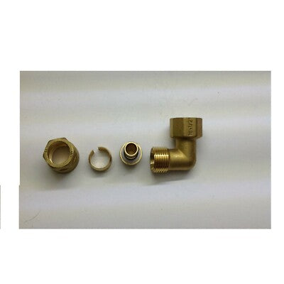 GOMITO MULTISTRATO GF ALUPEX FEMMINA 16X1/2 1/2X16 CURVA OTTONE