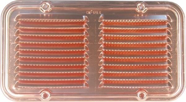 GRIGLIA AERAZIONE RAME 14x25 CON RETE METALLICA VENTILAZIONE ARIA ARIAZIONE