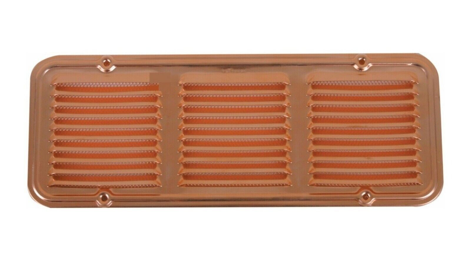GRIGLIA AERAZIONE RAME 14x36 CON RETE METALLICA VENTILAZIONE ARIA ARIAZIONE