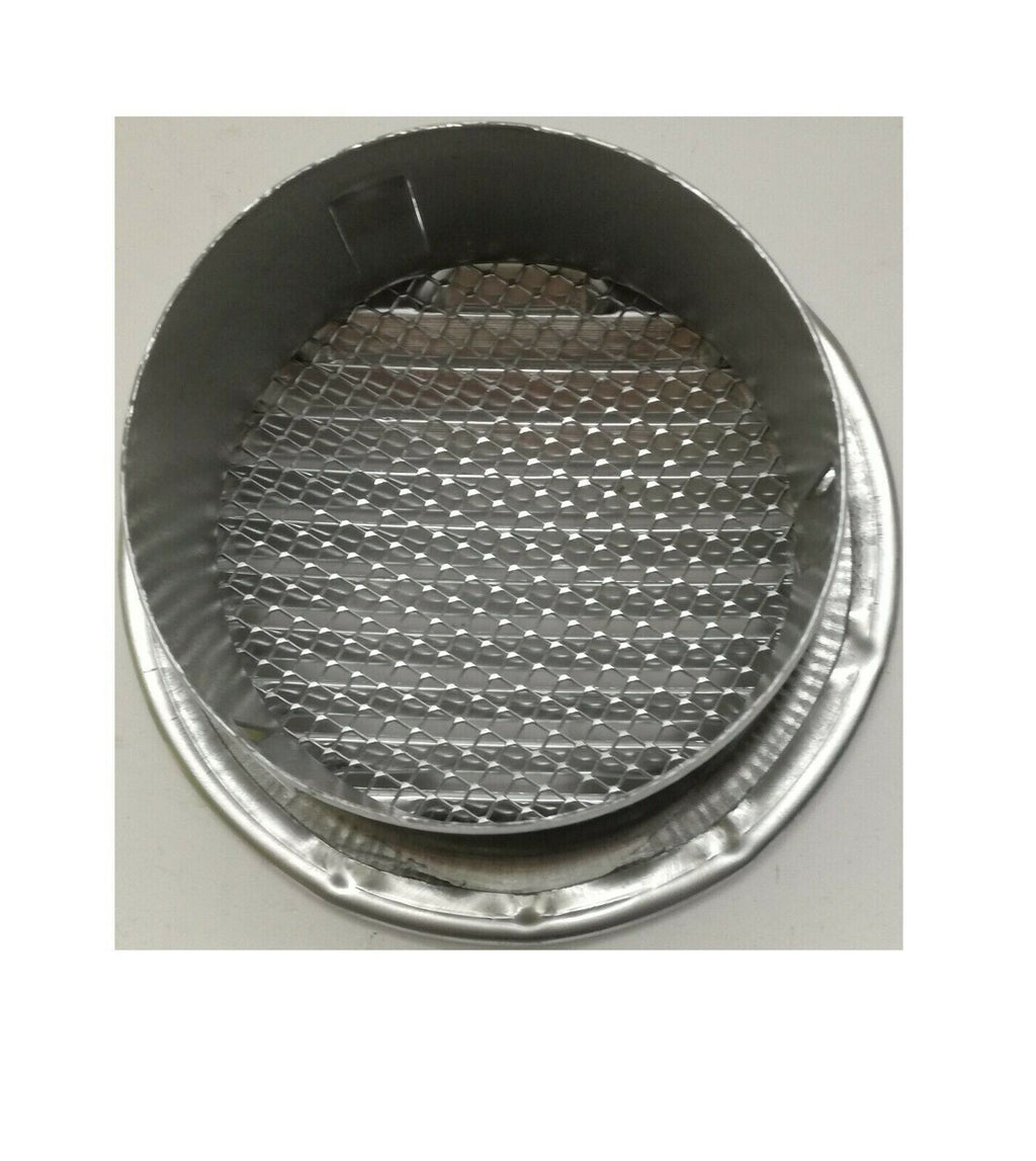GRIGLIA AERAZIONE ROTONDA ALLUMINIO CON RETE IN METALLO D° 120 VENTILAZIONE ARIA
