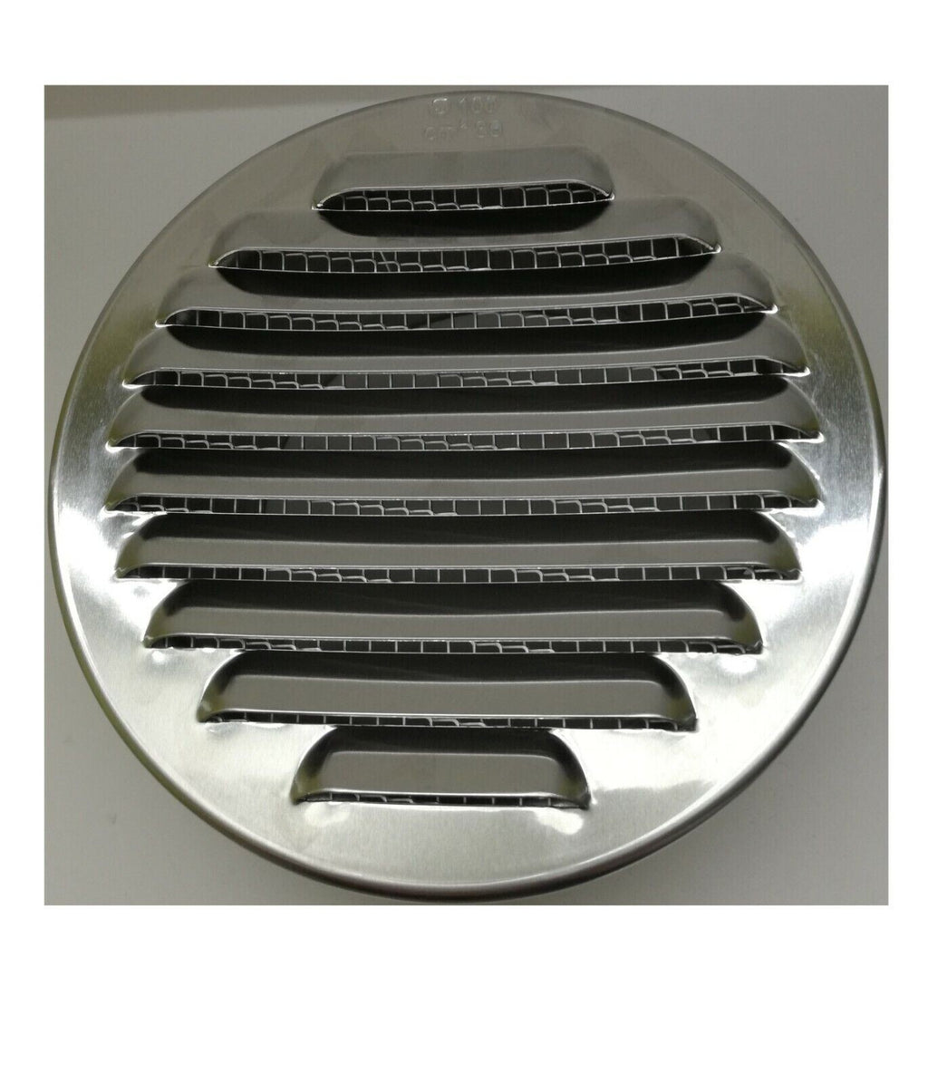 GRIGLIA AERAZIONE ROTONDA ALLUMINIO CON RETE IN METALLO D° 120 VENTILAZIONE ARIA