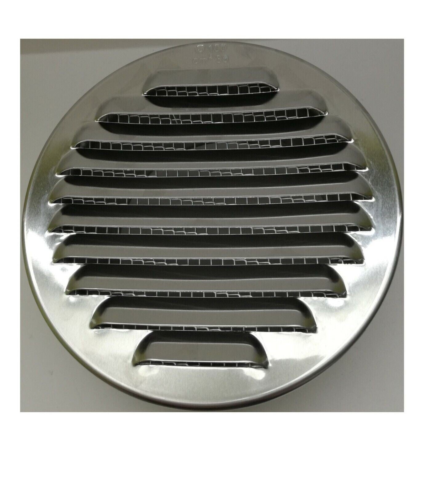 GRIGLIA AERAZIONE ROTONDA ALLUMINIO CON RETE IN METALLO D° 120 VENTILAZIONE ARIA