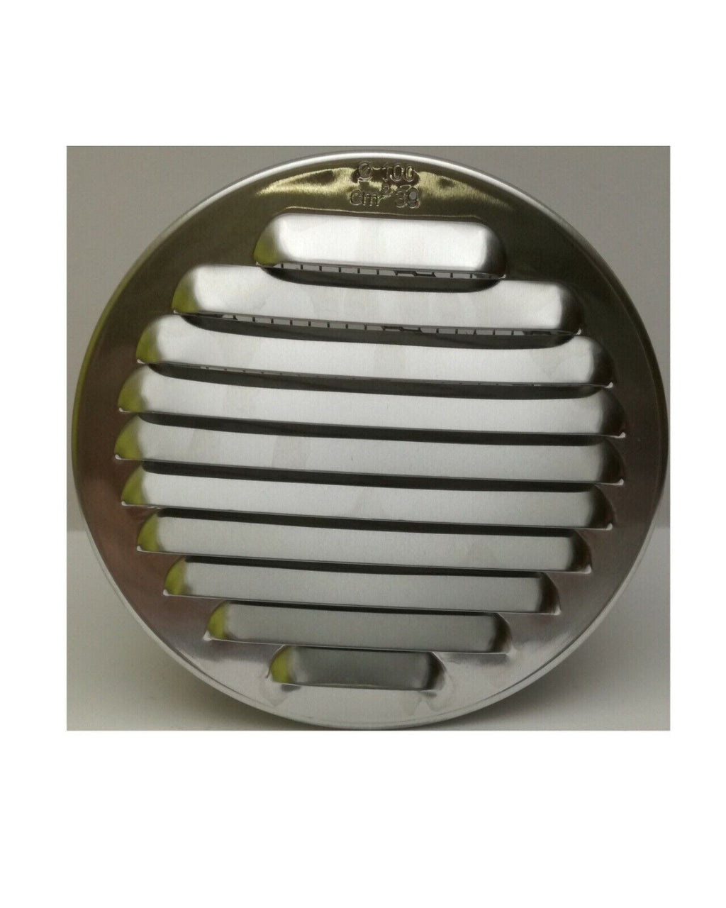 GRIGLIA AERAZIONE ROTONDA ALLUMINIO CON RETE IN METALLO D° 120 VENTILAZIONE ARIA