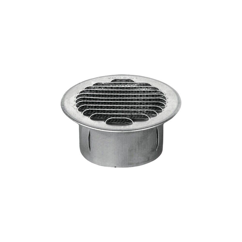 GRIGLIA AERAZIONE ROTONDA ALLUMINIO CON RETE IN METALLO D° 120 VENTILAZIONE ARIA