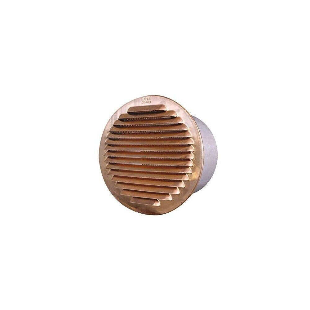 GRIGLIA AERAZIONE ROTONDA IN RAME CON SUPPORTO PLASTICA D°100 VENTILAZIONE ARIA