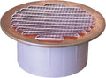 GRIGLIA AERAZIONE ROTONDA IN RAME CON SUPPORTO PLASTICA D°100 VENTILAZIONE ARIA