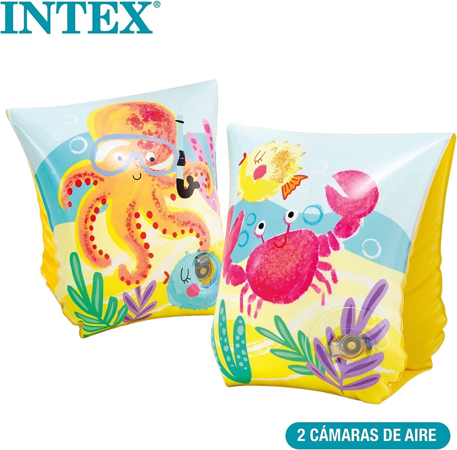 Intex 58652 Braccioli PER BIMBI BAMBINI Fun Fish TROPICALI 23 X 15 Cm