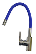 MISCELATORE LAVELLO CUCINA CON CANNA IN SILICONE blu FLESSIBILE AMBROSIANA