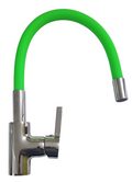 MISCELATORE LAVELLO CUCINA CON CANNA IN SILICONE verde FLESSIBILE AMBROSIANA