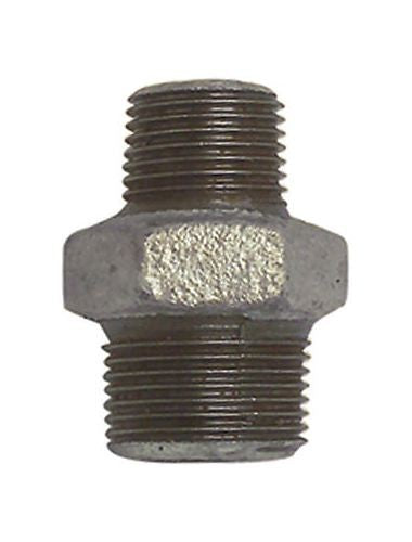 NIPPLO ZINCATO RIDOTTO M.M. 1x1/2 "  TUBO ACQUA FERRO RACCORDO NIPLES RIDUZIONE