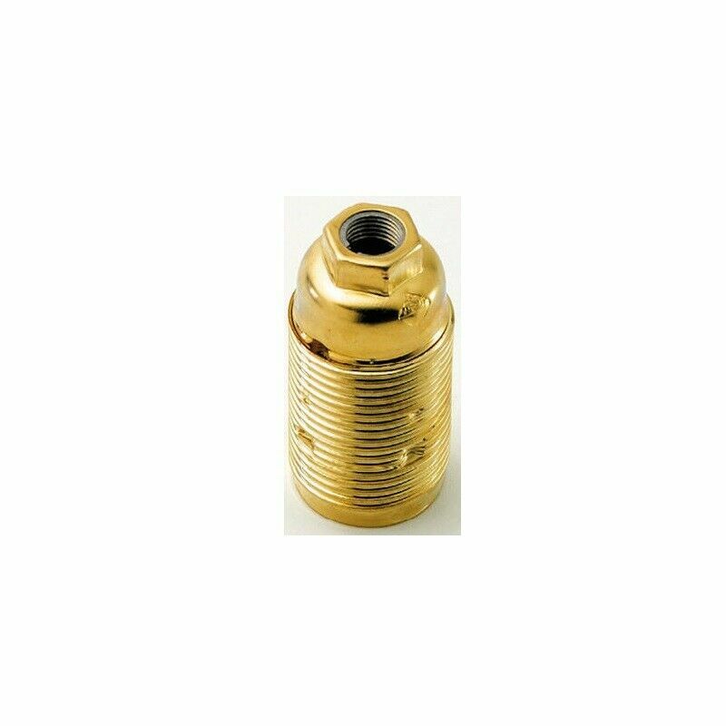PORTALAMPADA OTTONE E14 ATTACCO PICCOLO TUTTO FILETTATO COLORE OTTONE lampada