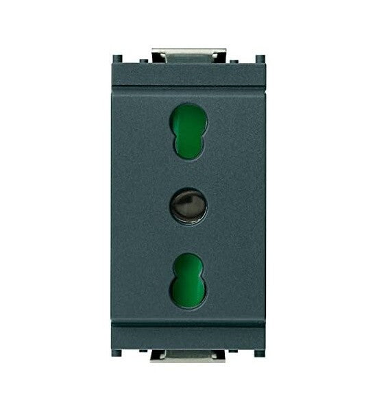 PRESA BIPRESA VIMAR IDEA 16203 2P+T 16A P17/11 GRIGIO