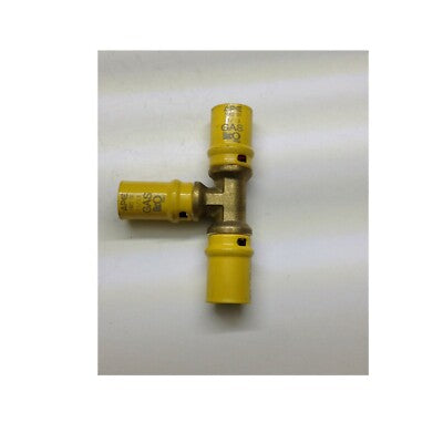 RACCORDO A T TEE MULTISTRATO A PRESSARE x GAS APE 16x16x16 SP. 2.0 mm 3 LATI