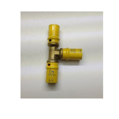 RACCORDO A T TEE MULTISTRATO A PRESSARE x GAS APE 16x16x16 SP. 2.0 mm 3 LATI