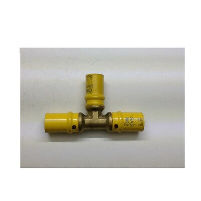 RACCORDO A T TEE MULTISTRATO A PRESSARE x GAS APE 16x16x16 SP. 2.0 mm 3 LATI
