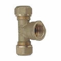 RACCORDO A TEE T PER TUBO RAME FEMMINA 16X1/2X16 16 COMPRESSIONE CONNETTORE