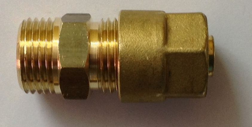 RACCORDO MULTISTRATO GF ALUPEX MASCHIO 16X1/2 1/2X16 M NIPLES OTTONE