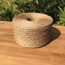 250g Thin Flat Raffia Yarn for Knitting Hats Bags Handicrafts