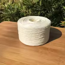 250g Thin Flat Raffia Yarn for Knitting Hats Bags Handicrafts