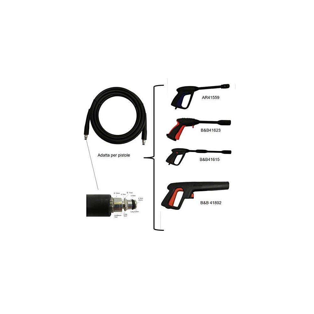 TUBO 5 METRI IDROPULITRICE RICAMBIO ACCESSORI PROLUNGA ANNOVI REVERBERI 41560