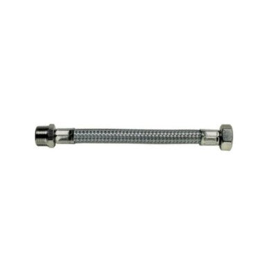 TUBO FLESSIBILE CM. 60 x 1/2" x 3/8" M-F  RACCORDO ACQUA IMPIANTO IDRAULICO CASA