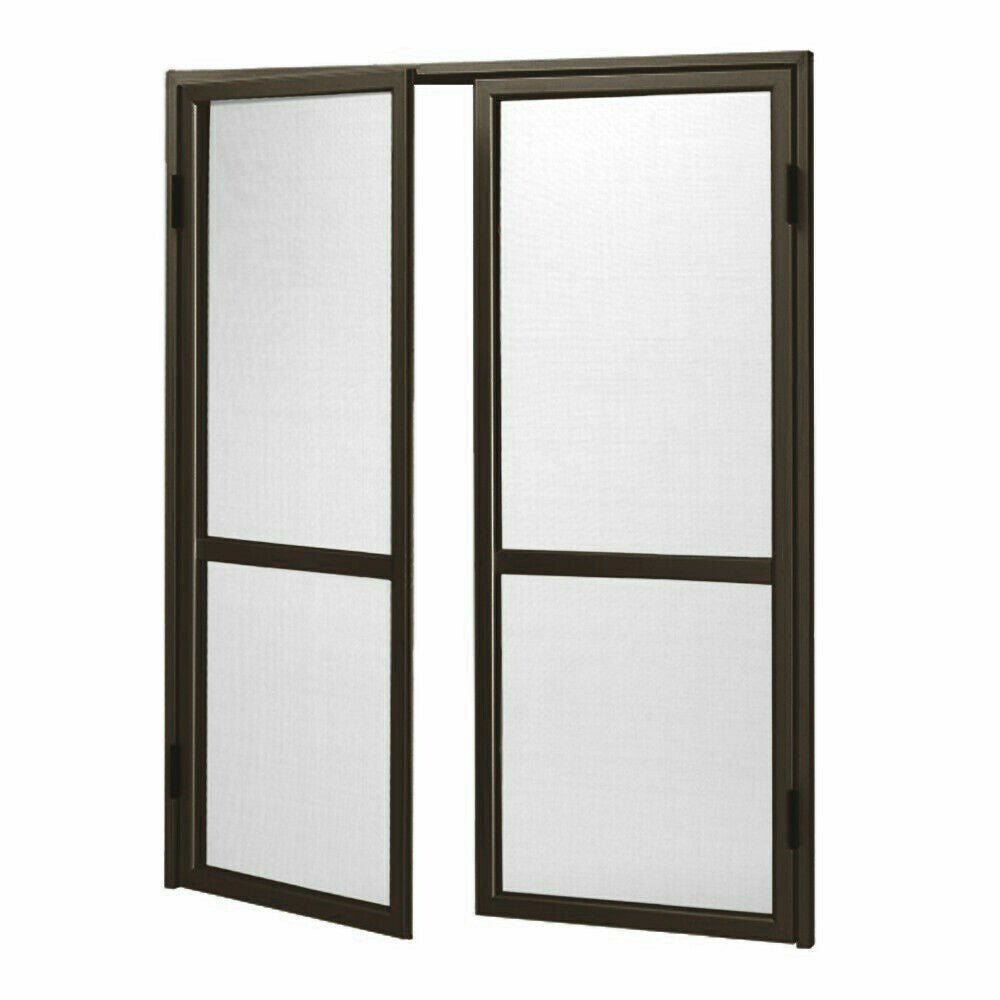ZANZARIERA PER PORTA DUE BATTENTI TELAIO IN ALLUMINIO 150X240 cm bronzo