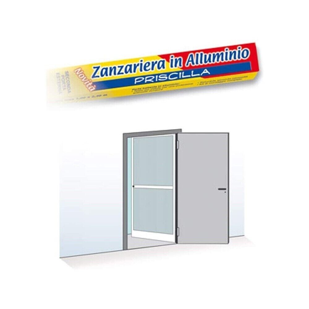 ZANZARIERA PER PORTA UNICO BATTENTE TELAIO IN ALLUMINIO 100X240 cm bronzo