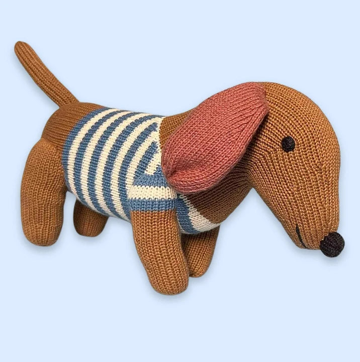 Handmade Knitted Stuffed Dog Toy