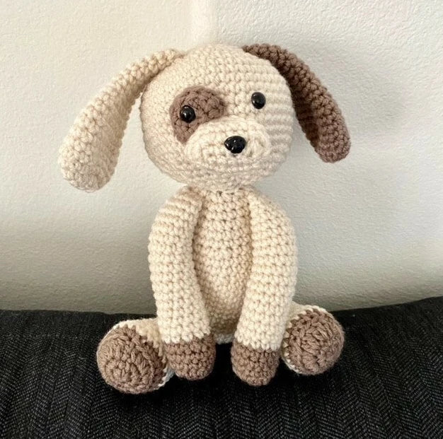 Handmade Knitted Stuffed Dog Toy